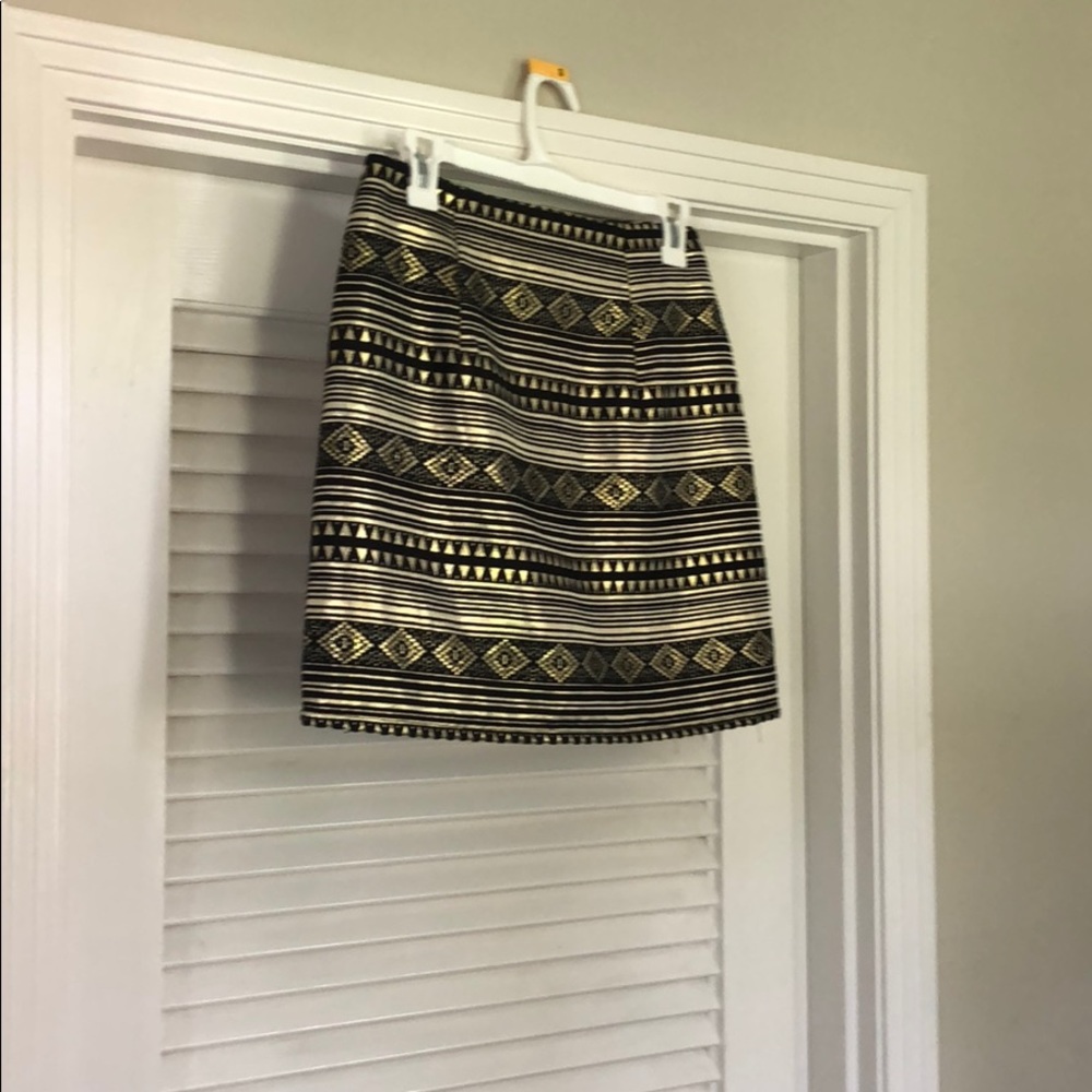 Metallic gold and black skirt